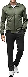 Conjunto de agasalho esportivo masculino com zíper completo, moda para treino, jaqueta e calça de manga comprida, roupa de 2 peças
