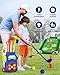 KINGTOP Toddler Golf Set with Putting Mat & Cornhole Board, Kids Golf Clubs 3-5 Years Old with 10 Balls, 4 Clubs, 2 Holes & Cart, Indoor Outdoor Toddler Sports Toys