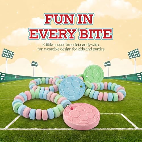 30 Pack Soccer Bracelet Candy sabores variados miniatura 5