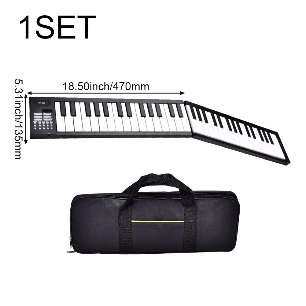 Pianoforte Con Tastiera Pieghevole a 61 Tasti Per Principianti - Pianoforte Elettronico Portatile Con Borsa Per Il Trasporto, Tastiera Pieghevole E Leggera Per Adulti, Viaggi E Apprendimento a Casa