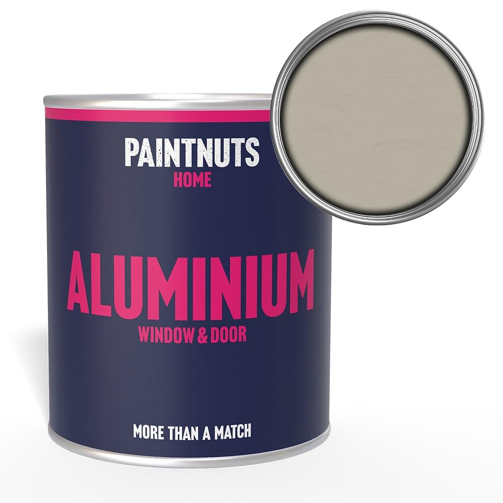 Paintnuts Aluminium Window & Door Paint - RAL-7032 - PEBBLE GREY Satin 500ml Tin — image 1