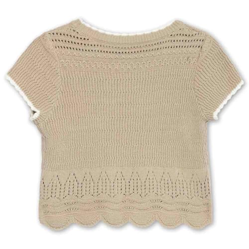 Speechless Girls' Short Sleeve Scalloped Edge Crochet Top2