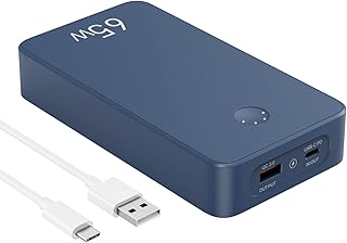 Laptop Power Bank,65W USB-C Power Bank,18000mAh Portable Laptop Charger,PD 3.0 Fast Charging Power Bank for Laptop,External Battery Power Bank for Apple Mackbook/Dell/HP/Samsung Blue
