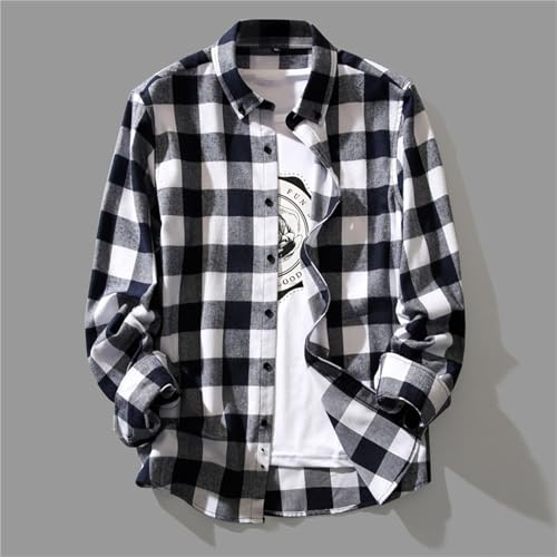 Casaco de lapela plus size masculino, leve, xadrez, casual, moderno, manga comprida, cardigã atlétic