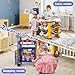 deAO Supermarket Playset for Kids with Working Scanner Register Toy, Pretend Play Grocery Store Playset with Play Food Accessories, Christmas & Birthday Gift for 3-5 Kids Boys & Girls