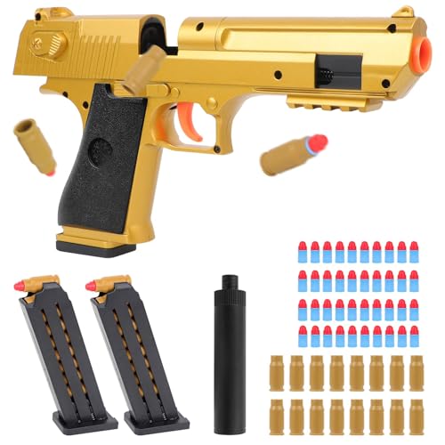 Toy Pistol with Magazine Shell Ejection Gun Toy Slide Action Soft...