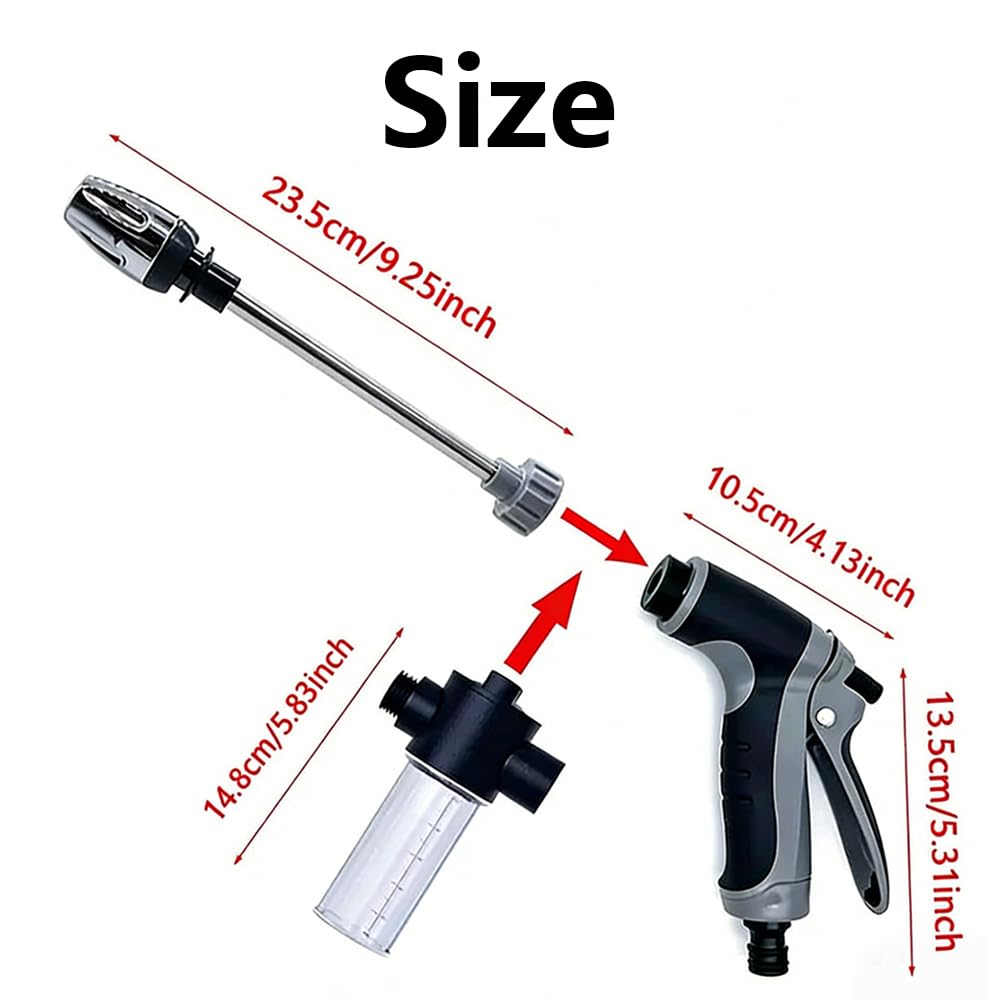 Aquoxis Pressure Washer Nozzle Multi-Use Cleaning Tool with Convenient Setup Universal Fit for Garden Hoses Ideal for Outdoor Household Car and Yard Daily Cleaning — view 2