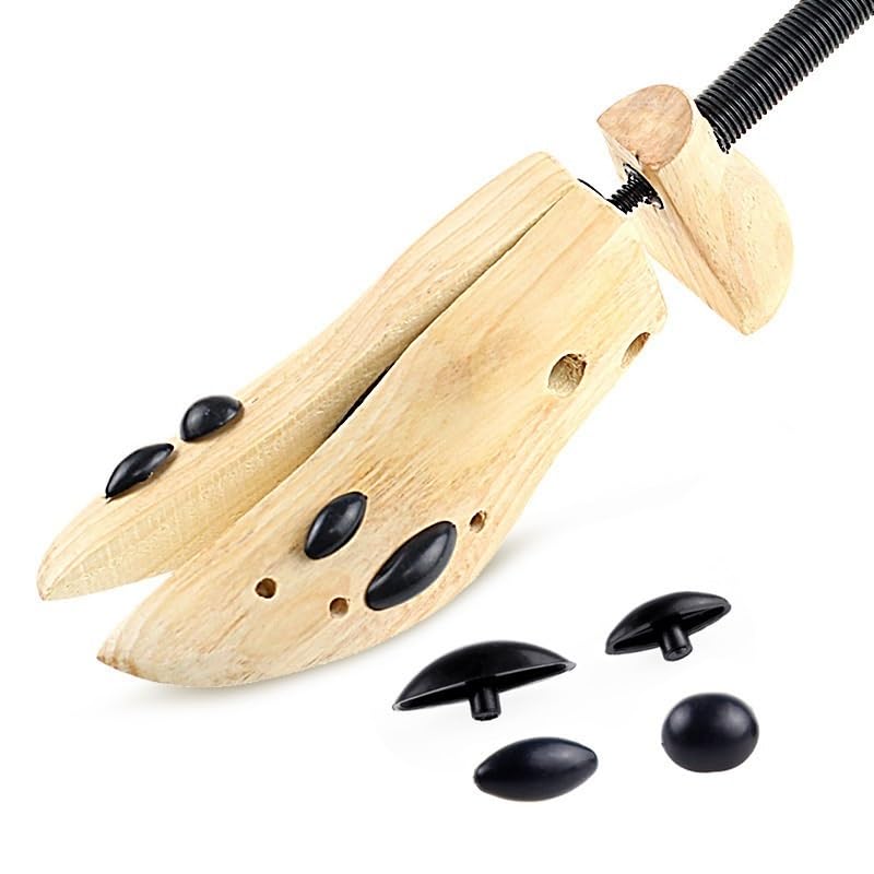 Ensanchador de zapatos de madera ajustable for hombres y mujeres, forma de ensanchador de zapatos de madera, soporte portátil for forma de zapato, ensanchador de botas, soporte for zapatos for botas,