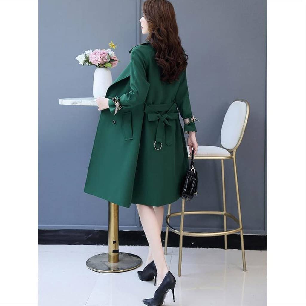 WYKDD Korean Fashion Mid-Length Trench Coat Outfits Elegant Print Long  Sleeve A-Line Dress Suit Spring Thin Plus Size 2 Piece Set (Color :  black-Strawberry Cake7, Size : M code) : Amazon.sg: Fashion