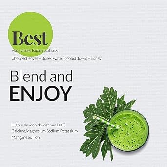 Akshit Dried Papaya Leaves, Leaf Tea, 100% Natural Green Papaya Leaf