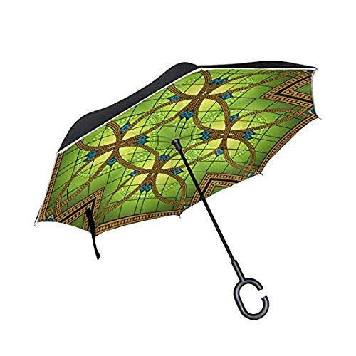 Support en forme de C pour parapluie inversé de golf et protection en verre