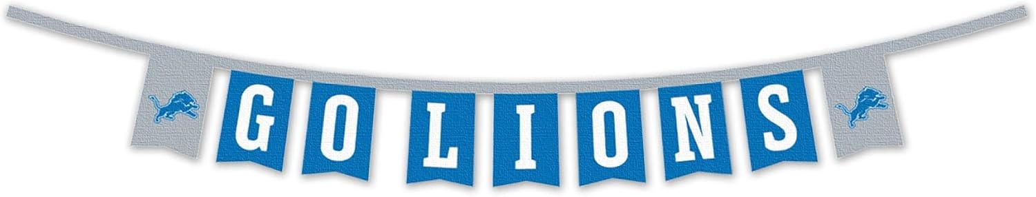 Detroit Lions Pleated Fan Bunting - 4ft Official NFL Team Banner