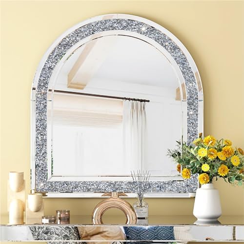 SHYFOY Miroir Mural Rectangulaire Décoratif Style Grec Vénitien Orange Pour Salon, Entrée, Hôtel, Salle à Manger - 101,6 X 66 Cm