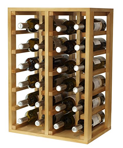 Expovinalia Flaschenregal in Kiefer für 24 Flaschen, Holz, Dunkle Eiche, 66 x 46 x 32 cm Cover