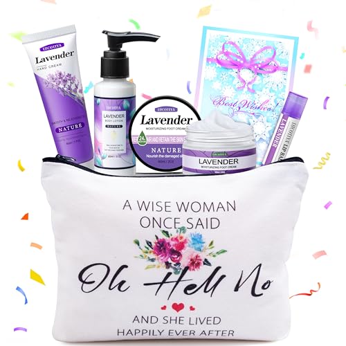Gifts for Women Best Friends Gifts Travel Size Toiletries Kit Self Care Gifts for Sister Friends Mom Teacher Grandma Lavender Gifts for Her Birthday Christmas