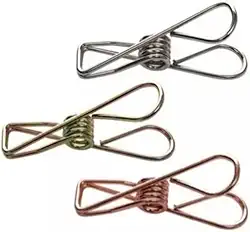 Kit 24 Prendedores Pregador De Roupa Em Metal Inoxidavel Duravel (Cores Diversas)
