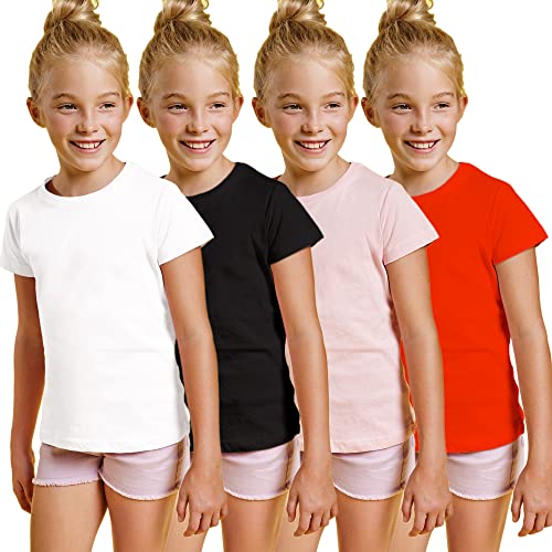 Confezione da 2 t-shirt a maniche corte bambina in cotone motivo cuore