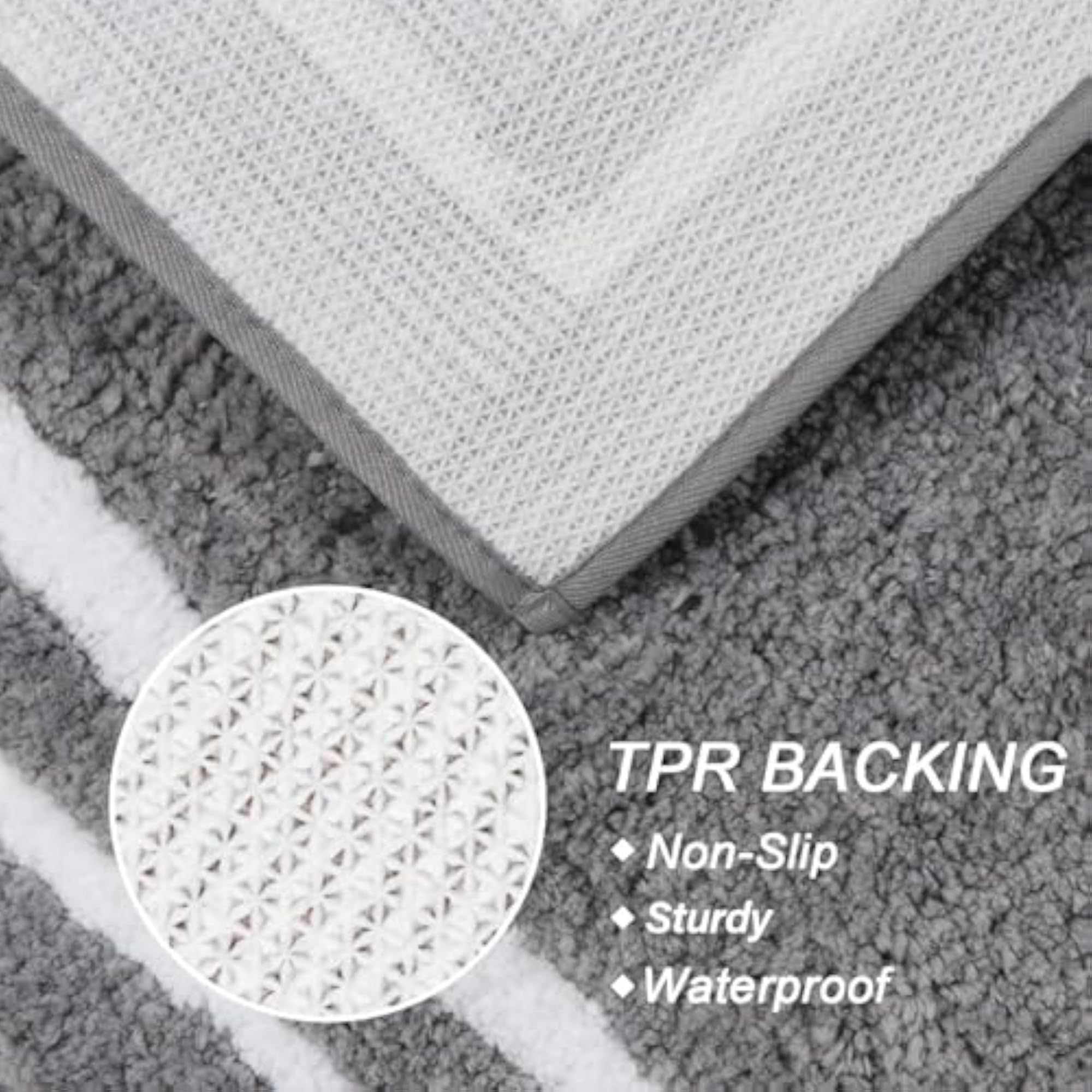 Bath Mat Water Absorbent Soft Microfiber Door Mat for Bathroom