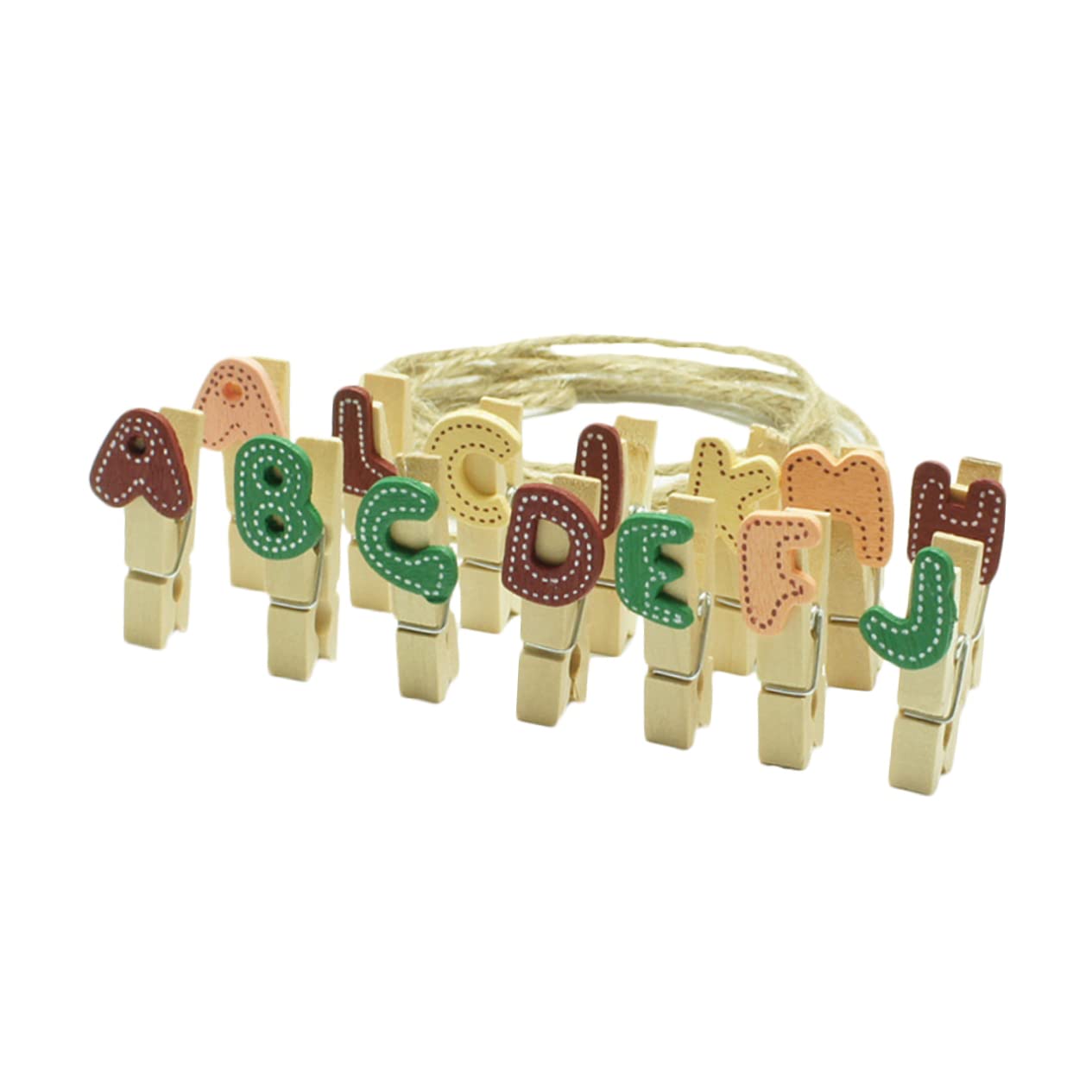 40 Mini-Wäscheklammern Aus Holz – Mit Schnur, Für Fotos, Deko & Basteln