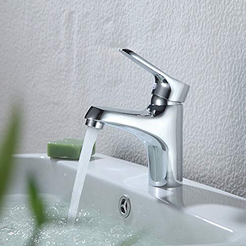 Robinet de salle de bain en cuivre monotrou eau chaude et froide