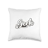Nerdy Geek Computer Fan Throw Pillow