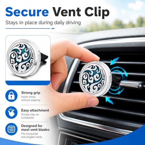 2 Pack Car Vent Essential Oil Clips