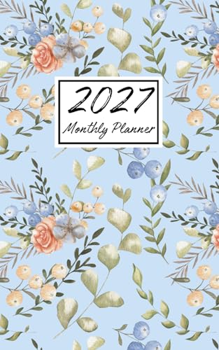 2027 Monthly Planner: Small Size 5x8 Inches | One Year Calendar Schedule Organizer (12 Months from January to December) with US Holidays | Watercolor Floral Cover image 2