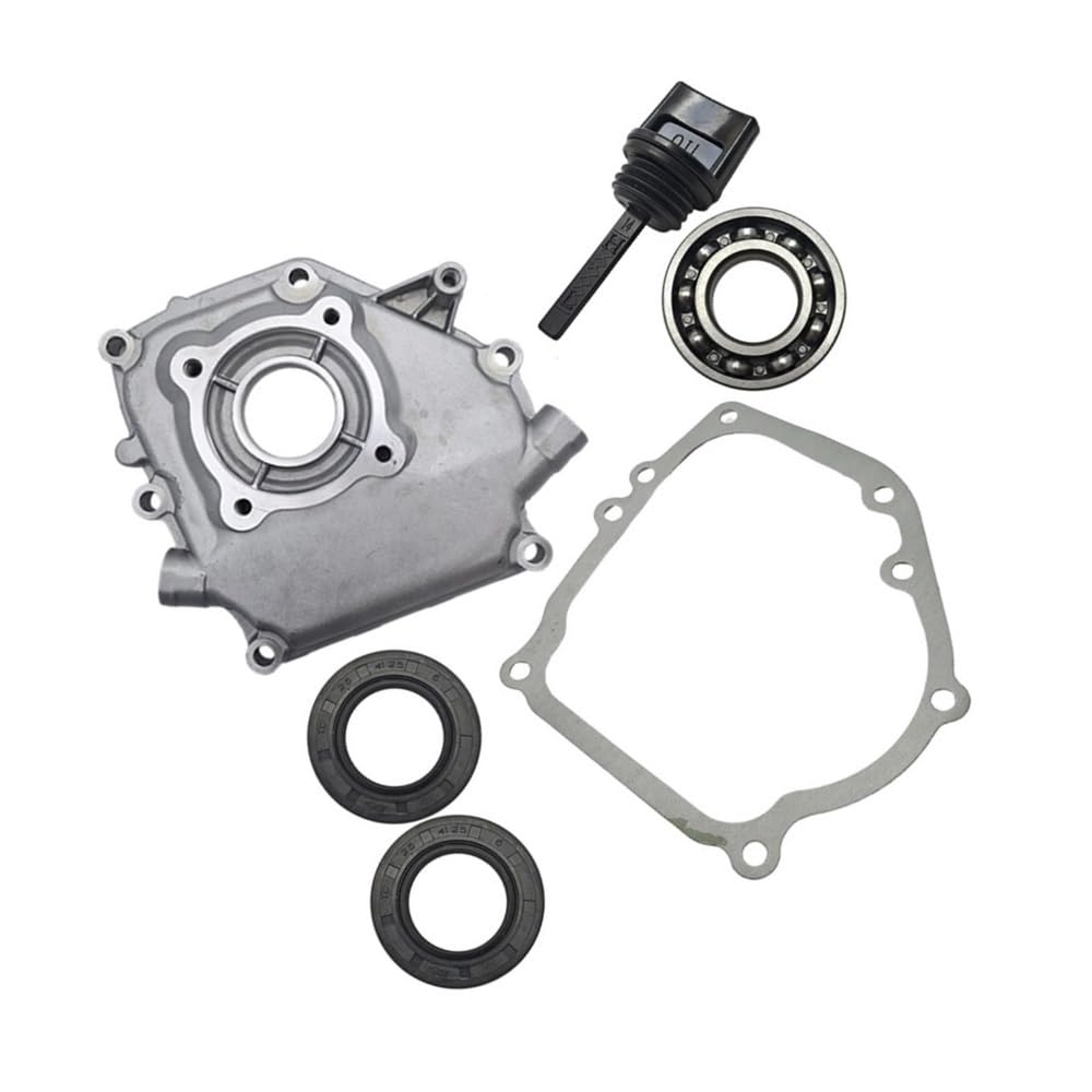 Junta de Tapa de cárter Compatible con GX160, GX200, GX 160, 200, 5,5 HP, 6,5 HP, Sello de Aceite de cojinete de cigüeñal, Varilla de Nivel de Aceite, Pieza de Motor de cortacésped