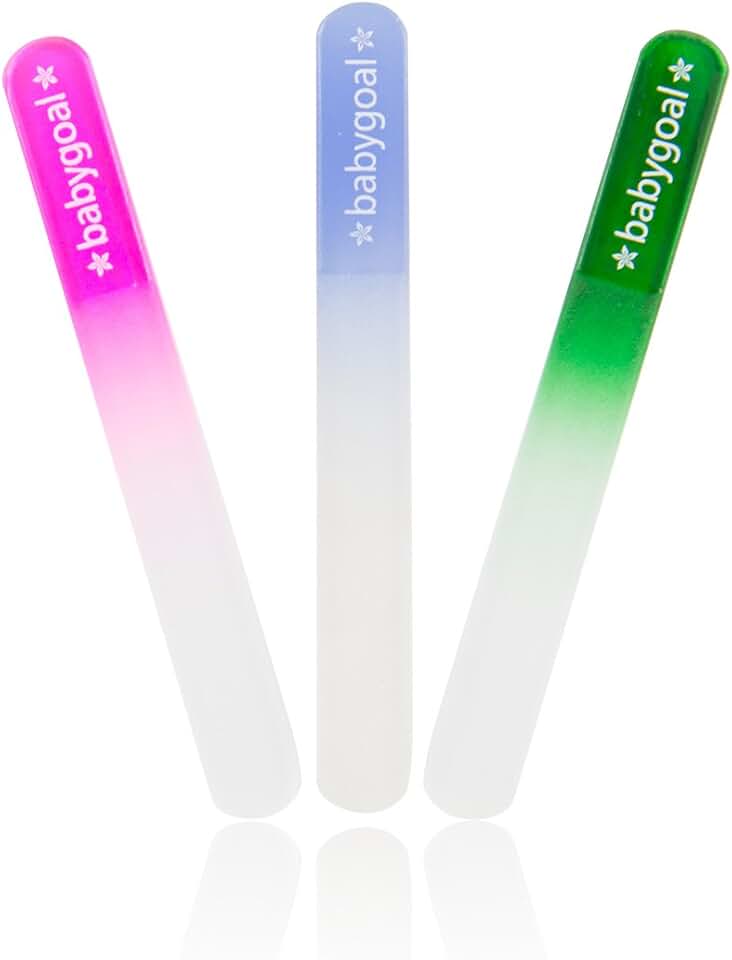 babygoal 新生兒 嬰兒 Nail File 3 包裝 含 a 袋裝食品, Emery Board 玻璃 Crystal 適用於 Newborns, Toddlers, Infant, Babies & Young 孩童 - 禮物 適用於 Babies, New Moms 3NF03