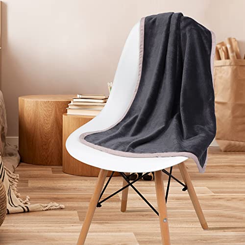 PiccoCasa Pet Dog Blanket Fluffy Fleece Soft and Warm Puppy Bed Blanket Throw Washable Cover Blanket Slate Grey 75cm x 100cm - Image 2