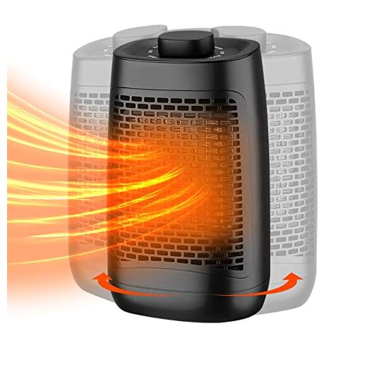 Electric Space Heater, Adjustable Thermostat and Overheat Protection Ceramic Space Heater, Personal Heater with Carrying Handle, Super Fast Heater for Desk, Office, Home, Bedroom