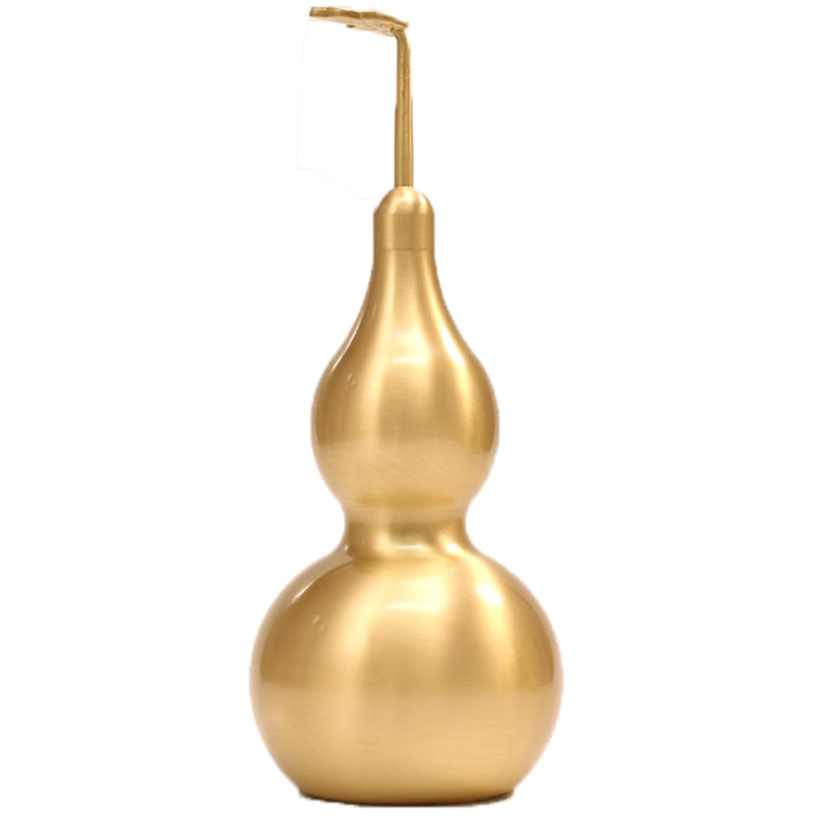 Chinese Brass Wu Lou Gourd Statue,Feng Shui Home Collectible for Fortune