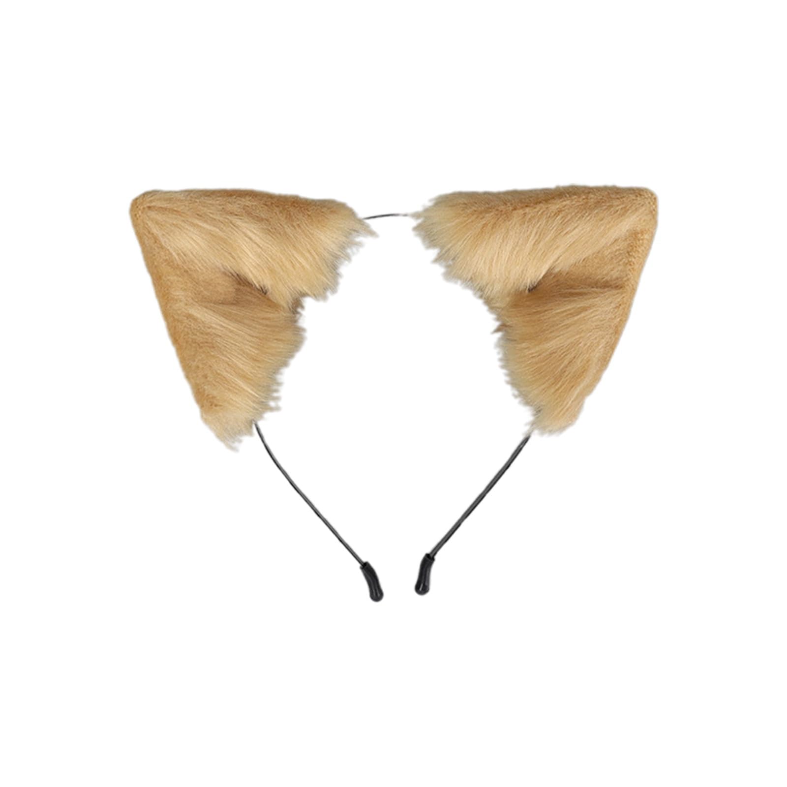 Generic Elegant Cat Ears Headband Cosplay Costume Accessory for Women, Girls, Carnival, Halloween, Party, Festive Masquerade, khaki, One Size