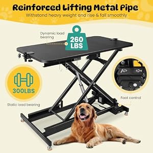 50 Electric Grooming Table for Large Dogs Professional Heavy Duty Pet Grooming Table for Dogs at HomeHydraulic Dog Grooming StationHeight Adjustable Dog Table Grooming Indoor with Overhead Arm