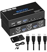 USB3.0 HDMI KVM Switch 4 Port 4 In 1 Out 4K 60Hz 4 In 4 Out SPDIF