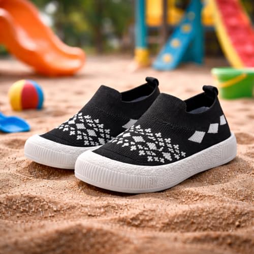 Image of Baby Choo Choo Shoes for Boys & Girls | Soft Slip-On Toddler Shoes with Whistle Heel | Breathable Knit Upper | PVC Sole | Ages 6 Months-3 Years