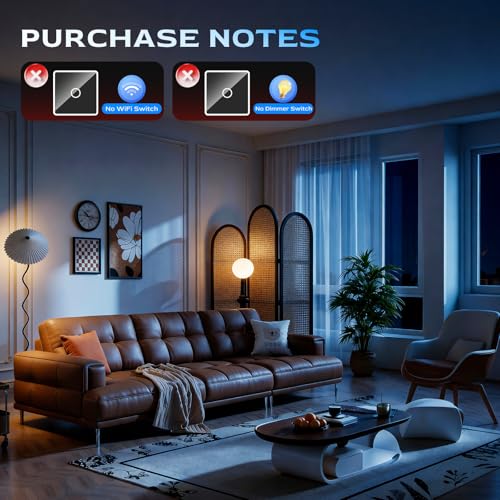 BSEED Interrupteur Tactile 1 Gang 1 Voie,Noir Commutateur de Lumière avec LED Affichage Light,Interrupteur Tactile avec Capteur Tactile Panneau Verre Cristal-Pas de fil Neutre – vue 3
