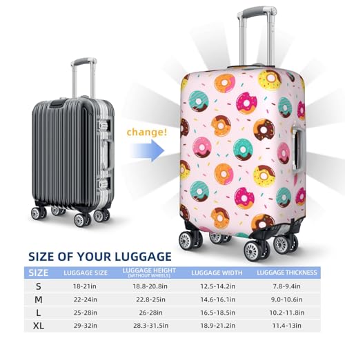 Donut For Travel Luggage Cover Suitcase Protector Fits 18-32 Inch Travel Luggage Protector Elastic Luggage Anti-Scratch Suitcase Cover4