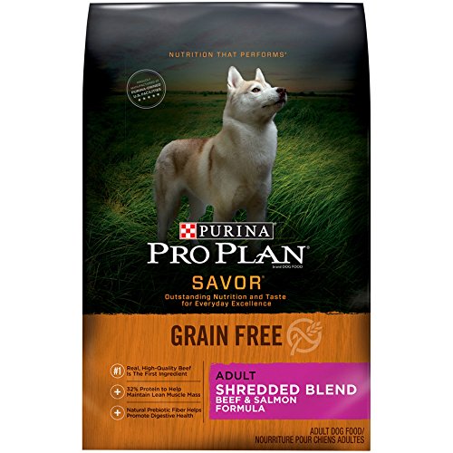 Image of Purina Pro Plan With Probiotics, Grain Free, High Protein Dry Dog Food, SAVOR Shredded Blend Beef & Salmon - 24 lb. Bag