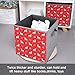 PPIKTC Versatile Storage Box, Red Reindeer Christmas, Collapsible Cube Organizer with Handles, Easy Storage Solution for All Rooms