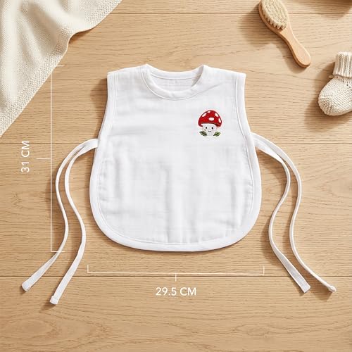 Image of TWC Organic Cotton Muslin Jhablas for Newborn Baby Boy and Girl | Unisex Baby Vest, Soft & Breathable All-Season Wear