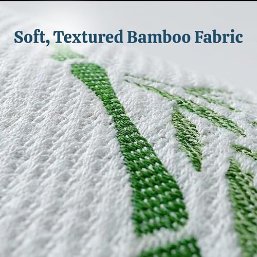 Image of OMEO 2 Pack Standard Size Rayon Derived from Bamboo Pillow for Sleeping Shredded Memory Foam Bed Pillows for Side, Back and Stomach Sleepers, Soft, Cooling, Adjustable and Washable Cover 20 inch x 26 inch