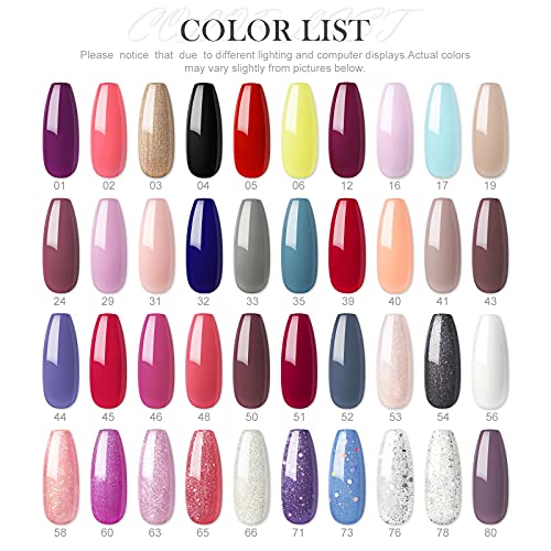 Coscelia 10ml UV Nagellack Farbgel Starter Set -Wähle Sie 10 Farben- Gel Nägel Maniküre Set UV Gel Lacken Set für… – Bild 3