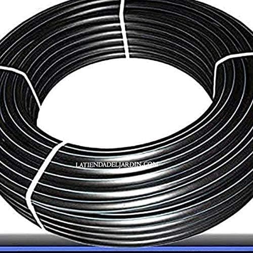 Suinga Tubo acqua potabile 50 mm 10 bar 100 m | Tubo 50 mm PE100 alimentare alta densità | Tubo polietilene fascia blu AENOR, nero