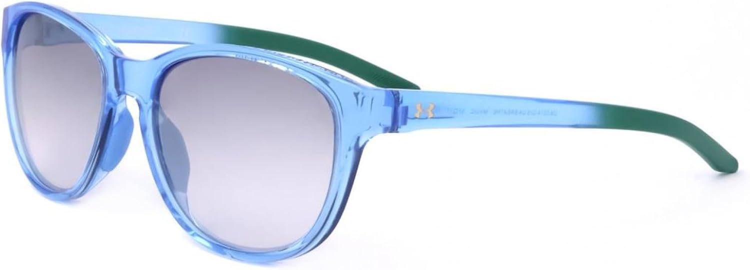 Under Armour Women's UA Breathe Oval Sunglasses, Blue/Milky Green, 57mm, 17mm