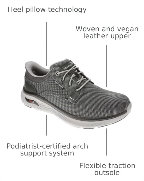 Image of Skechers Men's Arch Fit Crosser - Ruger | Casual, Slip-ins, Relaxed Fit, Arch Fit, Air-Cooled, Vegan