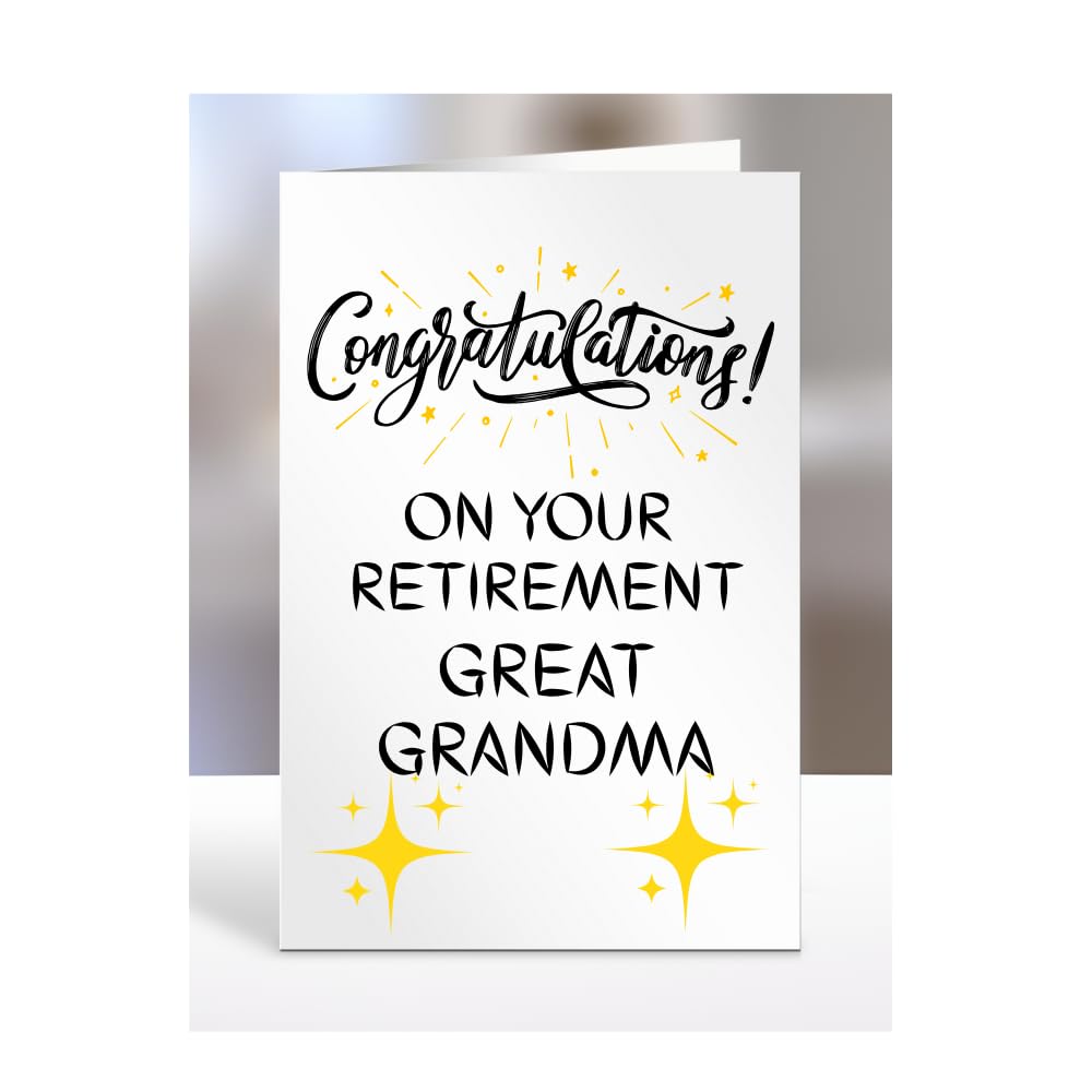 Congratulations on your retirement Great Grandma Card, Gifts for Men, Women, Presents for Retired Man, Woman or Person, Greetings Card, Retire, A5-124_113 โ image 1