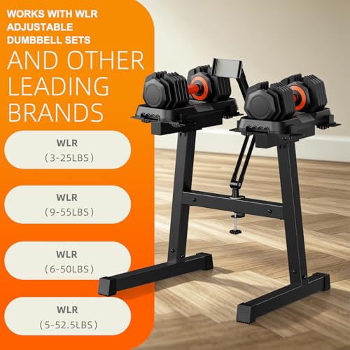 2026 NEW Adjustable Dumbbell Stand, Weight Rack with Phone Holder, 220LBS Capacity Alloy Steel, Easy Storage, Heavy Duty Dumbbell Rack for Home Gym（No Dumbbell, Rack Only） - image 7