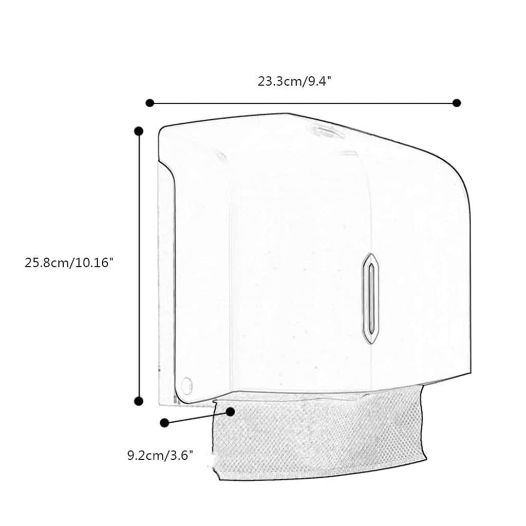 BKEKM Toallas Despachador Dispensador de Toallas de Papel montado en la Pared, dispensador de Toallas de Mano Impermeable de Gran Capacidad para toalleros de Papel de baño para el hogar práctico