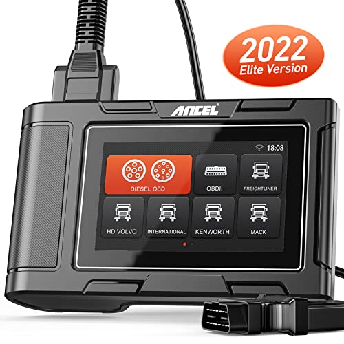 ANCEL HD3100pro Full System Heavy Duty Truck Diagnostic Scanner, OBD2 Diesel Scan Tool with DPF Regeneration, Android Touchscreen HD Code Reader for Freightliner, Volvo, Mack, International and More